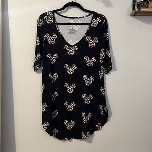 Torrid Size 2 Disney Mickey Mouse Leopard Print Tunic